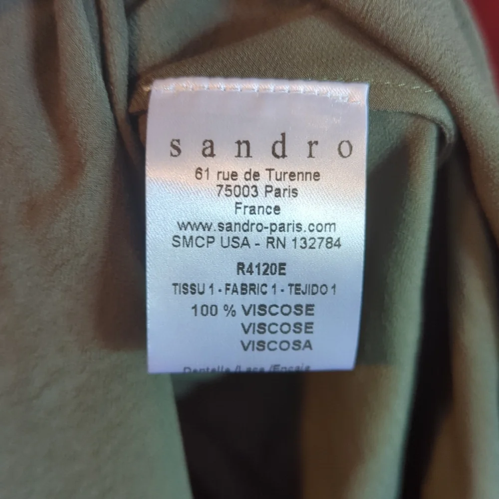 Sandro plunge neck midi dress - Picture 8 of 15